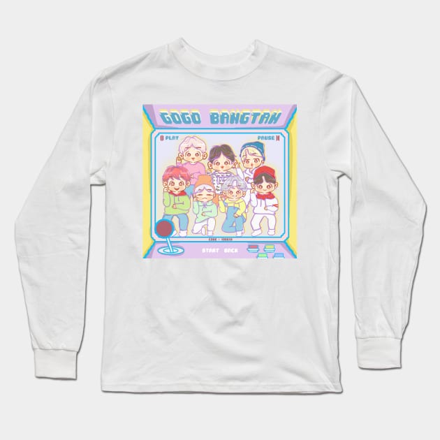 BTS GO GO Bangtan Long Sleeve T-Shirt by meyjinnie